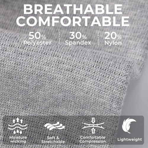 NeoTech Care Wrist Band Support Sleeve - Elastic & Breathable Knitted Fabric Compression Brace - for Tennis, Gym, Sport, Tendonitis (Gray Color, Size S, 1 Unit) - Image 4