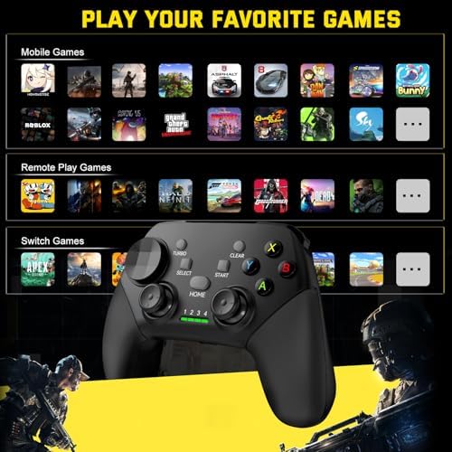 Joso Wireless Mobile Gaming Controller for iPhone, Android, iPad, Tablet, PC, Phone Controller with Phone Clip Supports Cloud Game, COD Mobile, Genshin Immpact, Remote Player Gamepad - Image 3