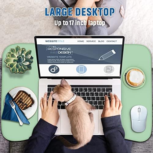 Fayquaze Portable Foldable Laptop Bed Desk with Storage Drawer and Cup Holder - Lap Desk Laptop Stand Tray Table for Eating, Reading and Working - Image 6