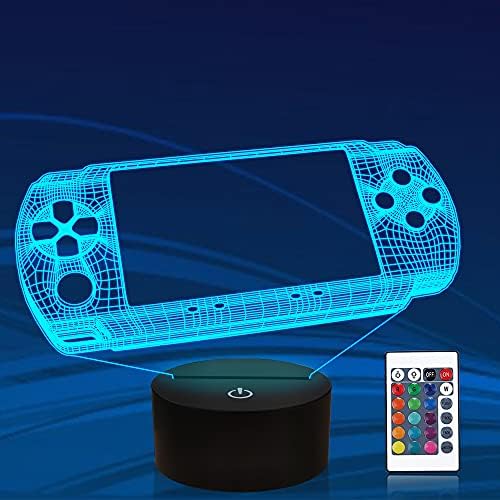 Attivolife Gameped 3D Illusion Lamp, Handheld Game Console Night Light with Remote Control + Timer 16 Color Change Lamps Kids Gamer Room Decor Plug in Cool Festival Birthday Gifts for Boys Men Child by Attivolife