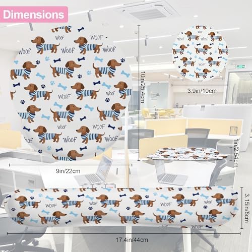 Cute Dachshund Puppy Keyboard Wrist Rest Pad Mouse Pad Set,Ergonomic Mousepad Wrist Support Memory Foam Desk Pad for Gaming Office,Non-Slip Rubber Base Easy Typing for Home Office Computers - Image 5