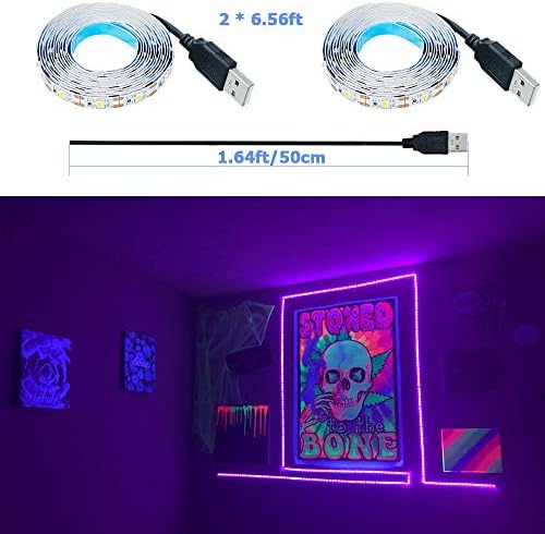 5V USB Purple 395-400nm LED Strip USB Powered 13.12ft/4M(2pcs x 6.6ft) - Image 6
