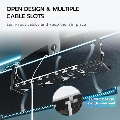 ARES WING 17"-28.7" Extendable Under Desk Cable Management Tray, No-Drill - Image 4