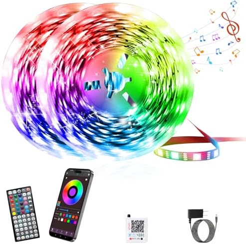 GANZQH 150FT RGB Led Lights for Bedroom with Remote & App Control, 2 * 75FT by Unknown