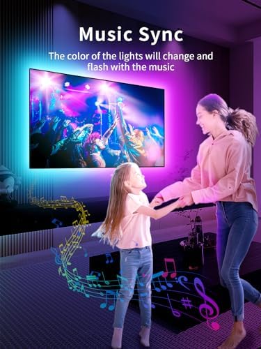 KANTUTOE LED Lights for TV, 19.68ft LED Backlights for 65-80in TV, RGB TV Backlight with Music Sync Bluetooth APP and Remote Control TV Lights Strip USB Powered LED Lights for Bedroom, Gaming - Image 5