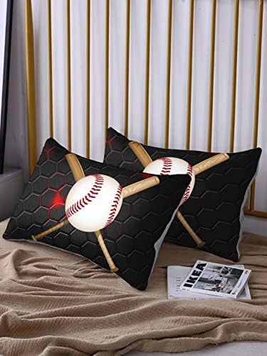 HOSIMA Honeycomb Baseball Twin Fitted Sheet,1 Fitted Sheet+2 Pillowcases. - Image 7