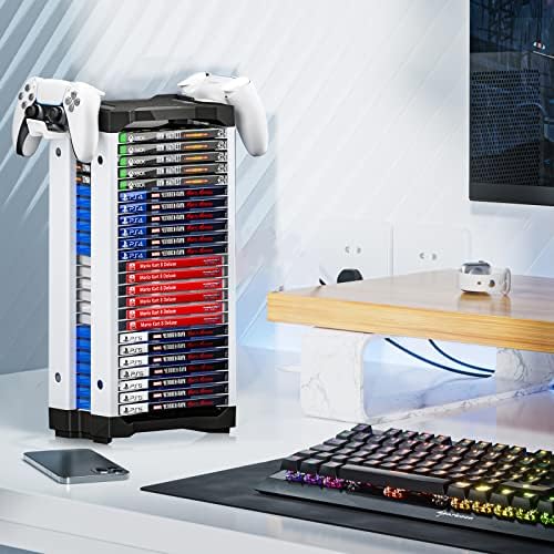 Nargos Video Game Storage Tower Universal for PS5/PS4/PS3/PS2/Xbox One/Xbox 360 And Xbox Series X/S/Wii/Switch/Switch 2 Game Cases, DVD And Blu-Ray Disks, Organizer Para Juegos, Regalo Gamer (23 Pcs) - Image 5