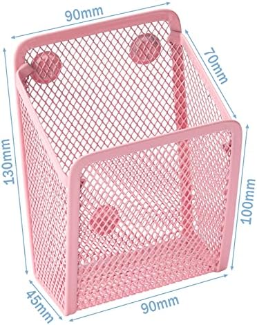 Magnetic Pencil Holder,Mesh Stainless Steel Pen Basket, Metal Writing Utensil Storage Organizer for Whiteboard,Blackboard,Kitchen, Locker, Home, or Office - Image 3