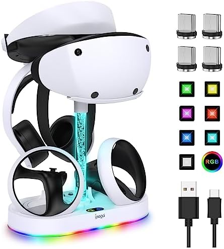 FASTSNAIL RGB Charging Stand & Storage Station for PS VR2 - Light White by FASTSNAIL