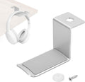 HARFINGTON Headphone Holder Stand Aluminum Headset Hook Headphone Clip Under Desk Hanger with Washer and Screws for Bedrooms Study Libraries Offices, Silver (5cm) by HARFINGTON
