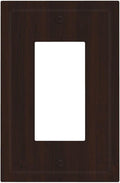 Decorative Outlet Covers Rustic Vintage Dark Brown Wood Grain 1 Gang Rocker Light Switch Covers Single Gfci Wall Plate Electrical Receptacle Switchplate Plug Faceplate for Farmhouse Decor by JOOJIAO