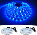 5V USB Blue 460-465nm LED Strip USB Powered 13.12ft/4M(2pcs x 6.6ft) by GOMING