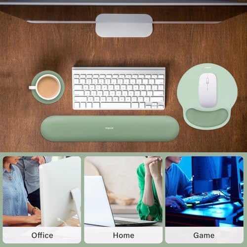 MOSISO Wrist Rest Support for Mouse Pad&Keyboard Set, Antique Green - Image 6