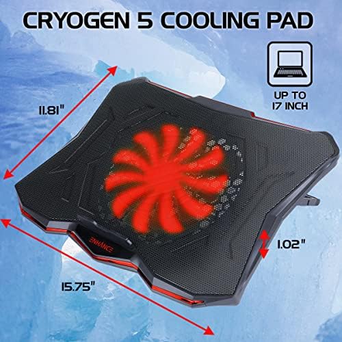 Accessory Power Enhance CRYOGEN 5 Laptop Cooling PAD RED - Image 3