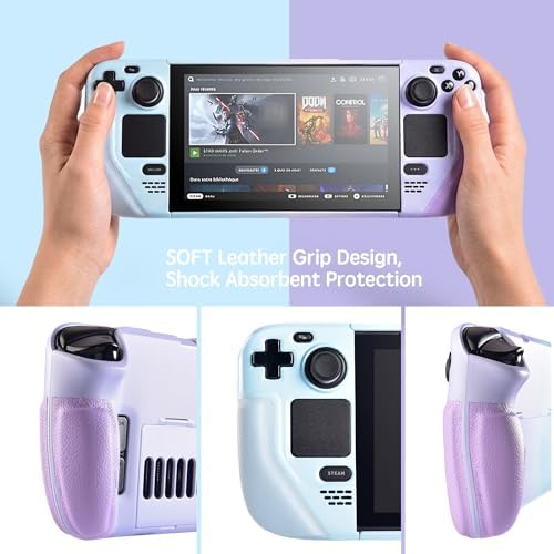 UYIYE Kickstand Case for Steam Deck OLED & LCD - Blue Purple Gradient Cover - Image 2