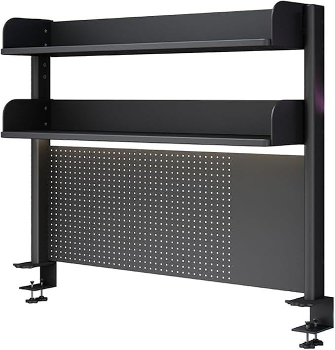 Clamp-On Desk Pegboard Organizer, Gaming Desk Extender with Privacy Panel - Image 3
