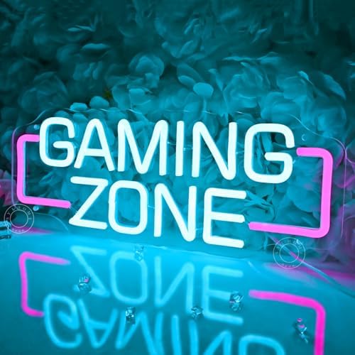 SYLHOME Gaming Zone Led Neon Light Sign Gamer Game Room Man Cave Wall Decor - Image 4