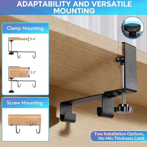 Under Desk Cable Organizer, Cable Management Tray, Clamp or Screw Mount - Image 3