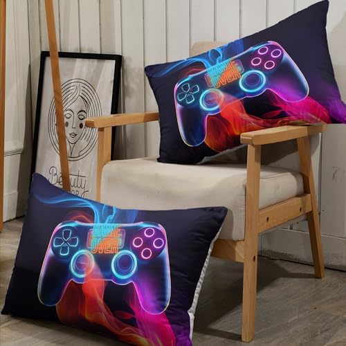AILONEN Gamer Fitted Sheet Set Full Size, 3 Pieces Gamer Bedding Boys Gaming Sheet Set,Video Game Bed Sheet Sets for Boys,Gamepad Game Controller Fitted Sheet with 2 Pillowcases - Image 6