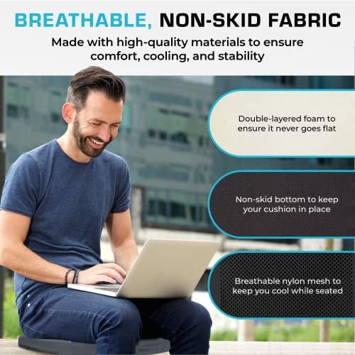Xtreme Comforts Seat Cushions | Office Chair Cushions for Desk, Car, Wheelchair| Ergonomic Memory Foam Seat Cushion for Support & Comfort | Helps Improve Sitting Posture for Work & Body Relief - Image 5