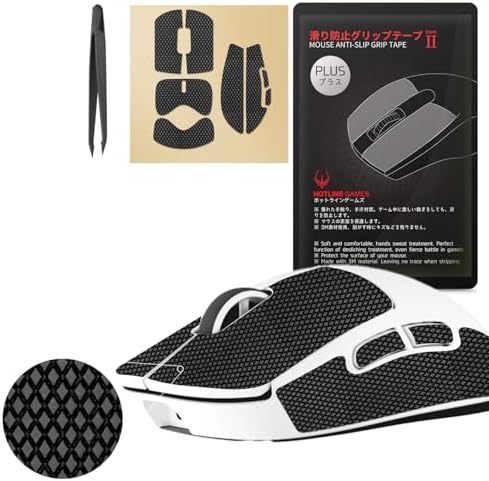 HOTLINEGAMES [ Grip Upgrade 2.0 Plus Mouse Anti Slip Grip Tape Compatible with Logitech G Pro X Superlight 2C Gaming Mouse Skins, Sweat Resistant, Cut to Fit,Easy Apply, Performance Upgrade by HOTLINEGAMES