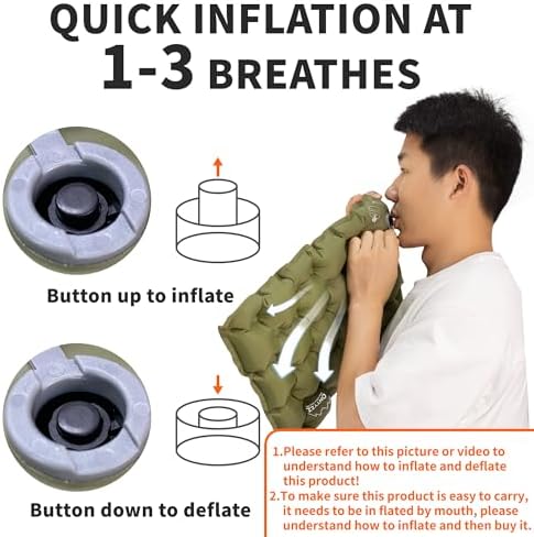 ONTYZZ Inflatable Seat Cushion Lightweight Airplane Seat Cushion | Stadium Seat Travel Cushion for Climbing Hiking Office Airplane - Image 4