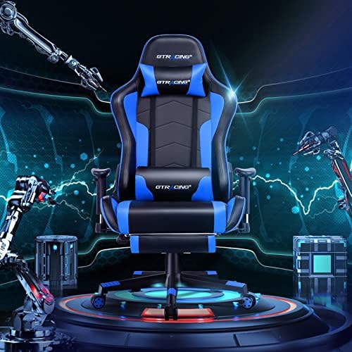 GTPLAYER Gaming Chair with Footrest Speakers Video Game Chair Bluetooth Music Heavy Duty Ergonomic Computer Office Desk Chair - Image 2