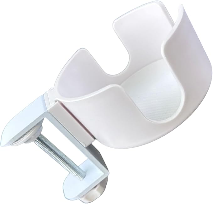 Practical Desk Mounted Cup Holder Trendy Space Saving Drink Clip for Workstations Adjustable Sturdy Desk Attachment - Image 3
