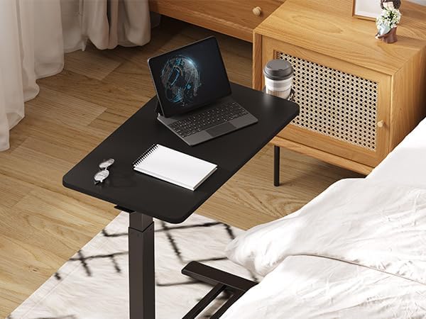 28'' Medical Overbed Bedside Table with Wheels,Rolling Table - Image 7