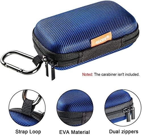 Blue Rectangle Small EVA Case, Lightweight Hard Shell Zipper Pouch - Image 2