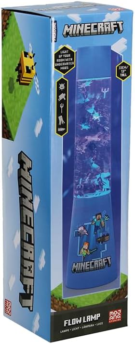Paladone Minecraft Character Officially Licensed Glitter Flow Lamp or Night Mood Lighting, Gamer Room Décor for Kids and Tweens - Image 4