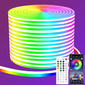 segrass 50ft RGB LED neon Rope Lights LED neon Lights with Remote Control/APP Control IP65 Waterproof Flexible Neon LED Strip Lights for Bedroom Room Outdoors Décor by segrass