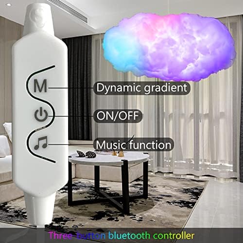 3D Big Cloud lightning Light Kit Music Sync Warm White Multicolor lightning Changing Strip Lights 360 Degree Wireless Remote APP NO DIY Coolest Decorations for Adults and Kids Indoor Home Bedroom - Image 2