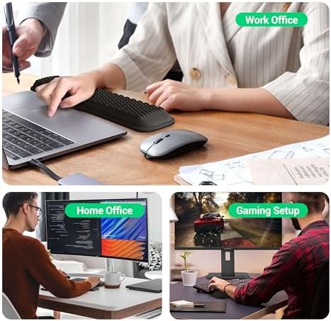 Mekass TKL Keyboard Wrist Rest, Super Soft Memory Foam Ergonomic Computer Wrist Support Pad, Comfortable Desk Wrist Cushion, Laptop Keyboard Arm Hand Rest for Wrists Pain Office Gaming Typing (Black) - Image 7