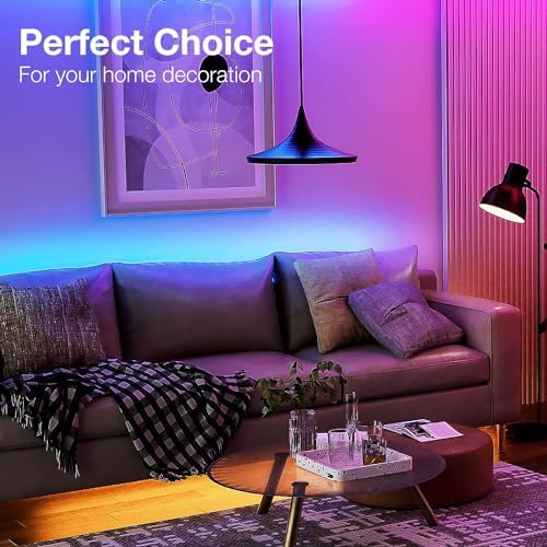 DAYBETTER LED Strip Lights 100ft, Smart Lighting with App Remote Control, RGB LED Lights for Bedroom, Music Sync Color Changing for Room Home Decor Party (1 Roll) - Image 6
