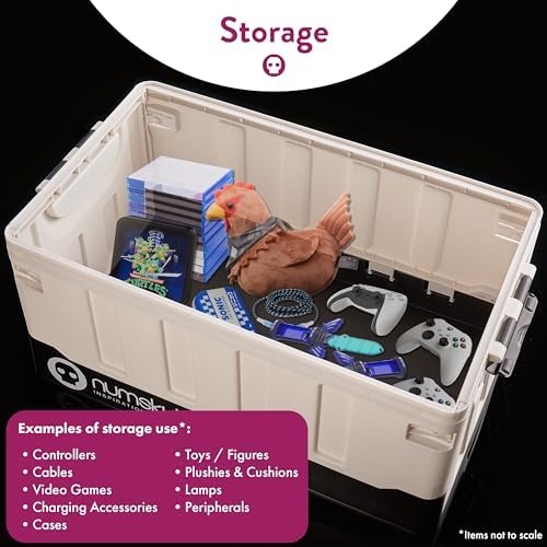 Numskull Xbox 2-in-1 Toy Storage Box & Folding Chair - Gaming Accessory Organizer with lid and handles for Family Rooms, Official Microsoft Merchandise - Image 2