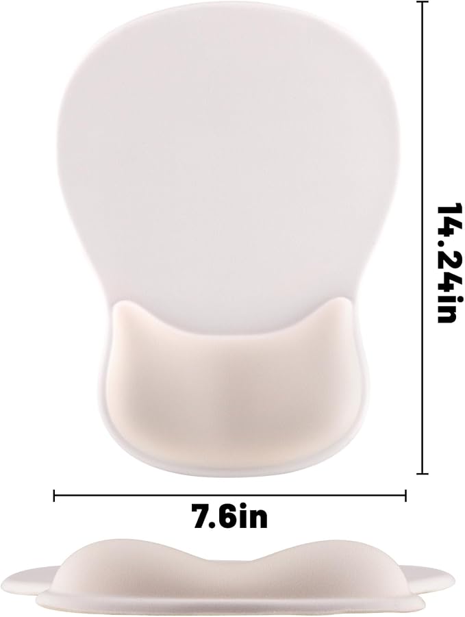 Ergonomic Mouse Pad with Wrist Rest - Gel Wrist Support Mousepad with Non-Slip PU Base for Computer, Laptop, Office & Home - Image 6