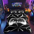 Feelyou Kids Gaming Comforter Set,Gamer Bedding Set Full Size for Boys Bedroom Room Decor,Video Game Contoller Comforter,Grey Geometric Game Bed Set All Season for Game Lovers by Feelyou