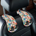 Blusabaca 2PCS Car Seat Headrest Hooks, Purses Bags Holder, Cute Cats by Blusabaca