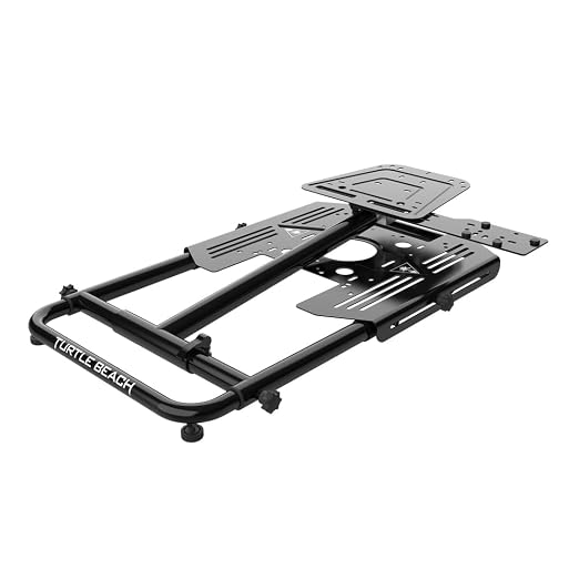Turtle Beach VelocityOne Universal Stand for Flight Simulation & Racing Simulation Accessories with adjustable height design, metal construction, and fold flat design for PC & Xbox – Black - Image 2