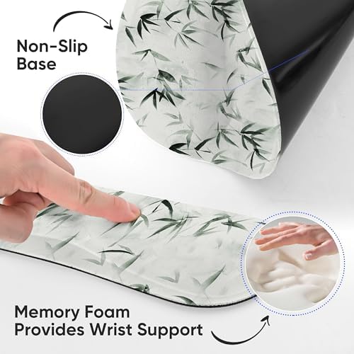 RICHEN 3 PCS Computer Mouse Pads for Desk with Coaster Set, Non-Slip Keyboard Wrist Rest and Mouse Pad Set, Ergonomic Design(YKMWR-56) - Image 4