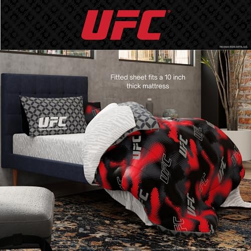 UFC Fight Night Bedding Set, Full Size 7 Piece Set Super Soft Cozy Reversible Comforter and Sheet Set with Sham, (100% Officially Licensed Product) by Franco - Image 5