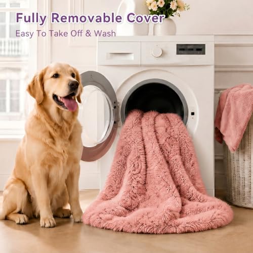Human Dog Bed with Pillow & Blanket - 71 × 45 × 12 Inch - Image 5