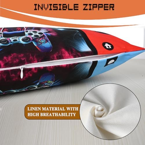 Gamer Gifts for Teen Boysm, Gaming Boy Room Decor, Gaming Accessories for Teen Boy, Gamer Pillow Case Flannel Material，20x12 inches 1-Pack ((No Inserts) - Image 4