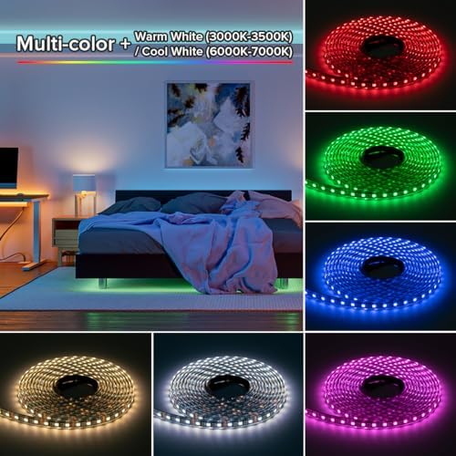 BTF-LIGHTING RGBW LED Strip IP68 Waterproof Cool White DC12V 16.4FT 300LED - Image 6