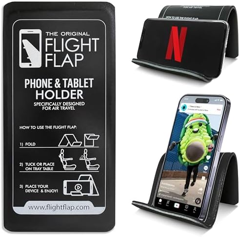 Flight Flap Airplane Phone Holder - Foldable Phone Stand for Plane Travel by FlightFlapbyFolden