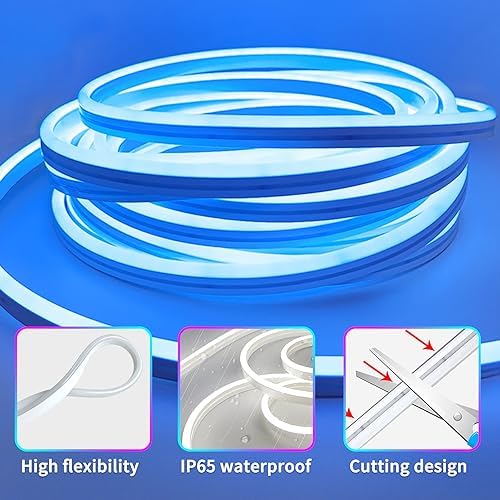segrass 100ft LED neon Lights with Remote APP Control IP65 Waterproof Flexible Neon LED Strip Lights 24v RGB LED neon Rope Lights for Bedroom Room Outdoors Decor（2 Rolls of 50ft - Image 6