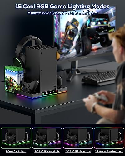 Upgraded RGB Cooling Fan Charging Station for Xbox Series X Accessories - Image 5