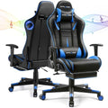 GTPLAYER Gaming Chair with Speakers, Video Game Chairs with Footrest for Adults, Ergonomic Computer PC Gamer Reclining Chair(Blue) by GTPLAYER