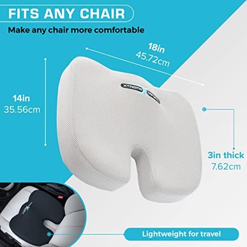 Xtreme Comforts Seat Cushions | Office Chair Cushions for Desk, Car, Wheelchair| Ergonomic Memory Foam Seat Cushion for Support & Comfort | Helps Improve Sitting Posture for Work & Body Relief - Image 6